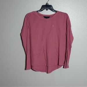 Polo By Ralph Lauren Kids Girls Long Sleeve Ribbed Shirt Youth size XL(16)